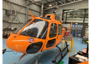 Operación Monte Trigo - Aeronave H125 que realizará los trabajos de carga.