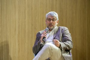 Norberto Larriba durante el debate en el que fue ponente en el I Foro de Energía Catalana organizado por el Periódico de la Energía