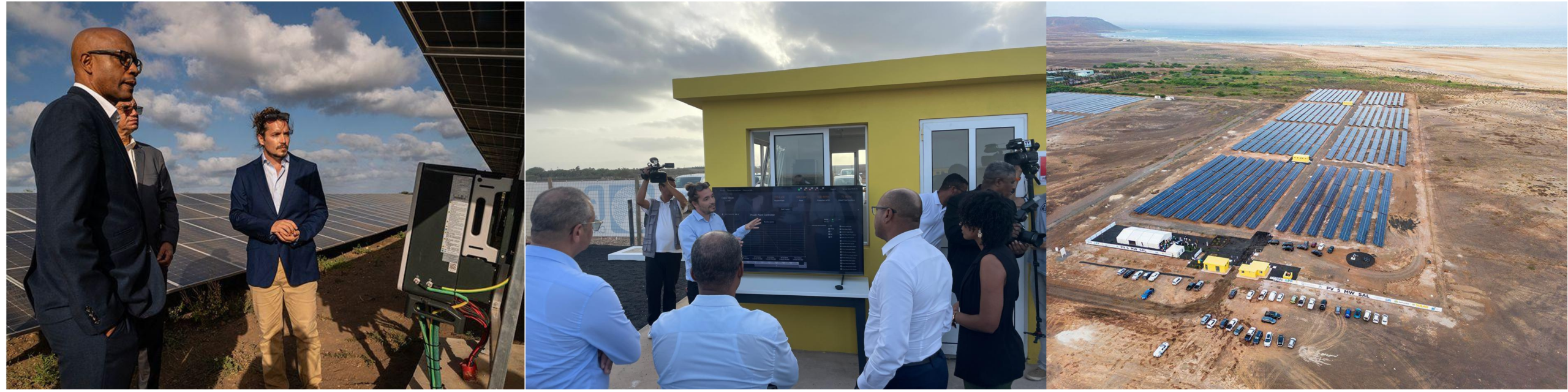 Inauguración de la planta solar en Santa María - Sal; ejecutada por Águas de Ponta Preta e Impulso Solar